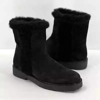 $194.99 • Buy STAUD Shoes Boots Womens Black 9 Suede And Shearling Flat Pull On Winter NWOB