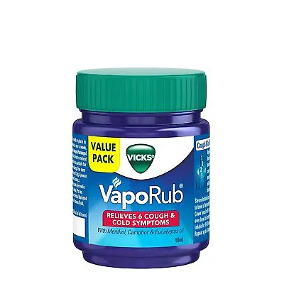Vicks Vaporub 50ml Relief From Cold Cough Blocked Nose Headache Body Ache. • $8.50