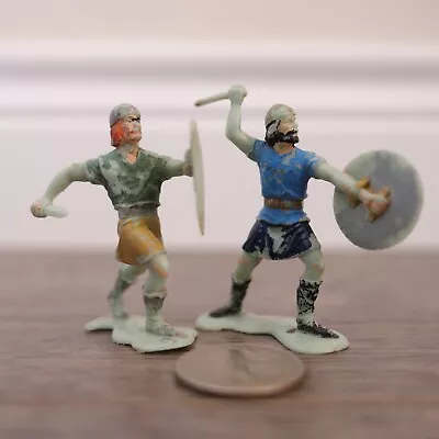 Vintage LOUIS MARX 2.5  INCH VIKING FIGURES Lot Of 2  1960's !!! • $20