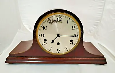 1920s Napoleon Hat Mantel Clock Mahogany • £20