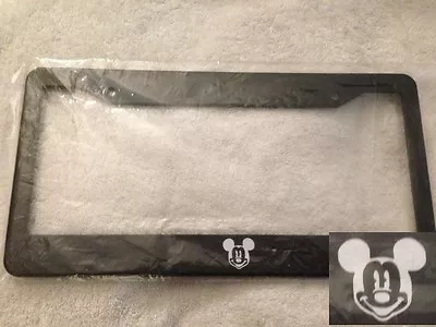  Mickey Mouse Smiling  BLACK License Plate FRAME Must Have Disney Style QTY 2 • $26.99