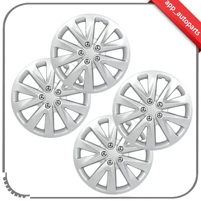 4x Silver 16 Inch Hub Caps Snap On Full For Ford F-150 Chevrolet Equinox Impala • $38.96