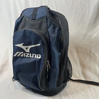 Mizuno Backpack Large Organizer Bat Pack Series Equipment Bag Glove Grip Blue/bk • $25.71