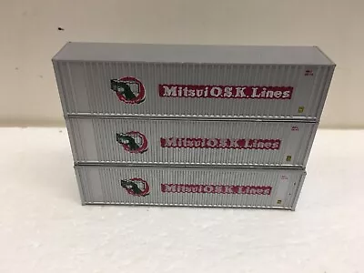 N Scale Walter's Mitsui OSK Lines 40' Containers - 3 Total • $21
