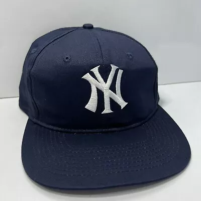 Vintage New York Yankees Snapback Hat Classic  Blue Cap • $14.98
