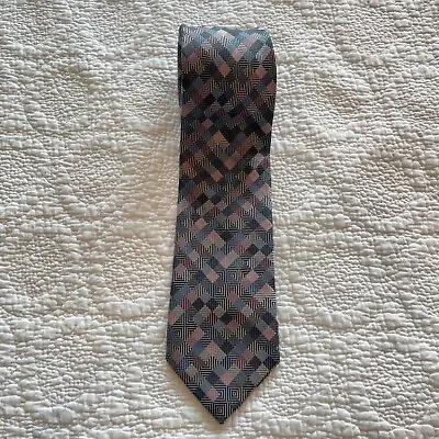 Mens Silk Dress Tie Roberto Villini Hand Made • $9.23
