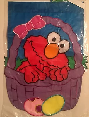 Sesame Street Elmo Easter Egg Basket Applique Mini Window Garden Yard Flag New • $14.87