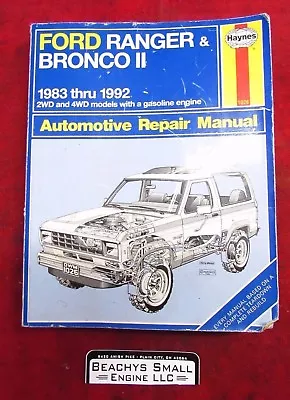 Used Haynes 1983-92 Ford Ranger & Bronco 2 Repair Manual • $9.99