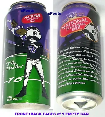 Empty Beer Can 2013 Mr Boh Nfl Baltimore Ravens National Bohemian Md Football Td • $7.25