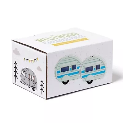 Wildwood Caravan Ceramic Salt & Pepper Boxed Set Gift NEW UK • £10.99