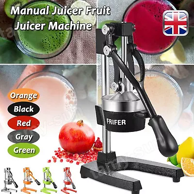 Manual Fruit Juicer Commercial Grade Citrus Juicer Hand Press Juice Squeezer UK • £34.99