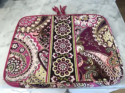 VERA BRADLEY Large Laptop/Tablet Sleeve Very Berry Paisley Pattern • $22