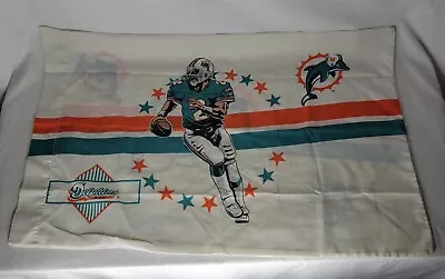 Vintage 1990s Miami Dolphins Pillowcase Single Cotton • $27.50