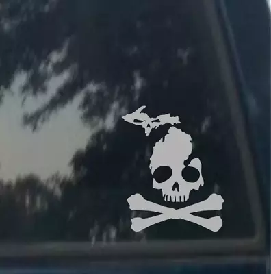 Michigan Campfire Skull Vinyl Window Decal. Truck / Car Window Trunk / Tailgate • $3.50