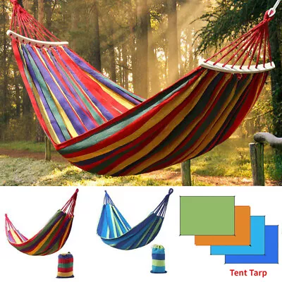 2 Person Camping Hammock Chair Bed Outdoor Hanging Swing Sleeping / Shade Sails • $19.99