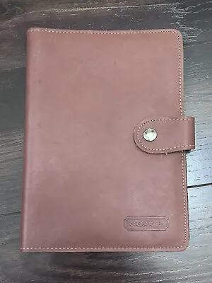 Coach Day Planner Brown Leather Vintage Agenda Organizer Cover Sleeve • $125