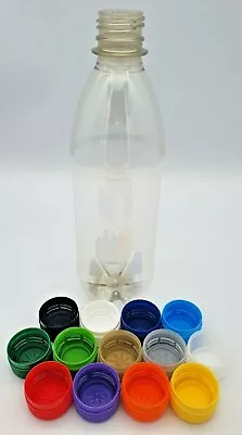 Clear 500ml PET Bottles Cordial Home Brew With Choice Of Cap Colours X 100 Pack • £42.50