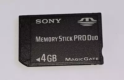 Sony 4gb Memory Stick Pro Duo 4gb Memory Card Magic Gate Msx-m4gs • $14.95