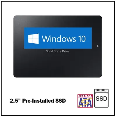 £17.95 • Buy New Windows 10 Home / Pro Ssd Preinstalled 120gb 128gb 240gb 256gb 480gb Hdd