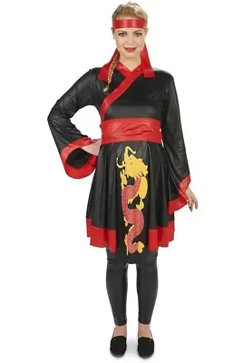 Japanese Ninja Mama Maternity Fancy Dress Costume Women Warrior Halloween S/M • £14.99