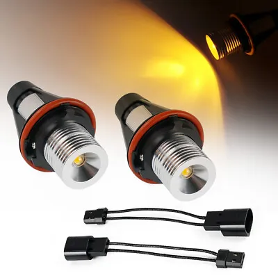 LED Angel Eyes Amber Halo Ring Marker Light Bulb Fits For BMW E39 E60 E61 Yellow • $15.99