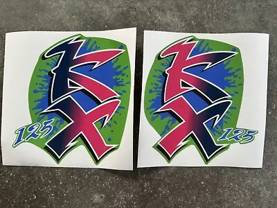 Kawasaki 1990 KX125 Radiator Shroud Decal Set / Sticker Kit • $120