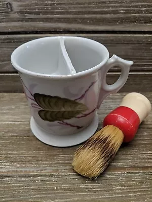 Vintage Shaving Porcelain Mug Mustache Cup Floral  • $9