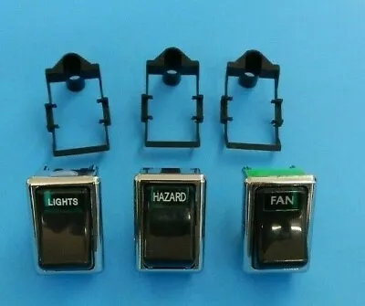 New Head Light Headlight + Hazard Switch + Fan Blower Switch 1973-76 MGB + Clips • $79.94