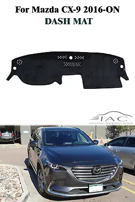 Dashboard Pad Dash Cover Mat Black Dashboard  Carpet For Mazda CX-9 2016-ON • $59.99