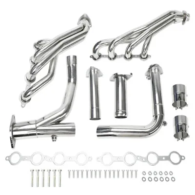 Stainless Steel Exhaust Manifold Headers For Chevy GMC 2007-2014 4.8L 5.3L 6.0L • $289.99