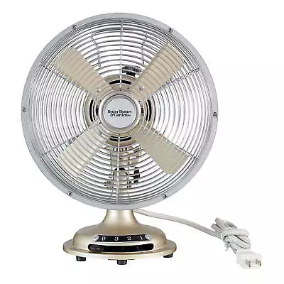 8in Retro 3-Speed Metal Tilted-Head Oscillation Table Fan • $27.99