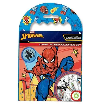 £3.49 • Buy Spiderman Carry Along Colouring Set Kids Travel Activity Book Party Bag Filler