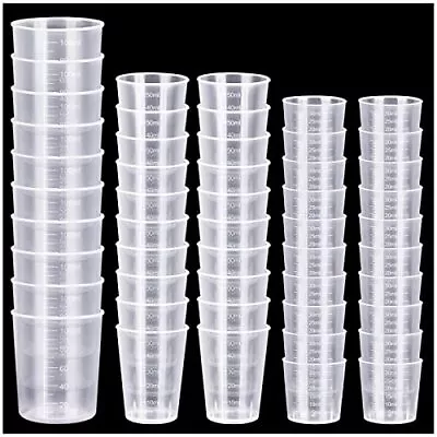 50 Pcs Plastic Measuring Cups Resin Mixing Cups Epoxy Mixing Cups Paint Mixing C • $16.29