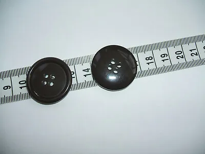 Parka Cuff Buttons 28mm Diameter Close Match To Early M51 M48 Buttons Dark Brown • £7