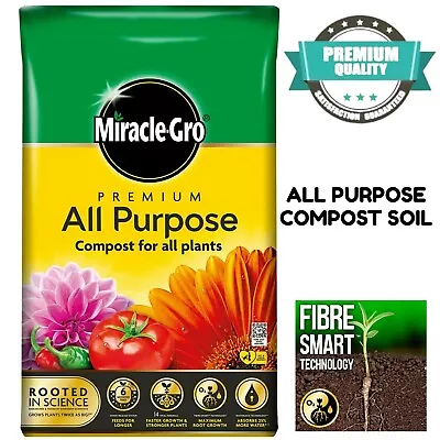 Miracle Gro  All Purpose Enriched Home Garden Planting Compost Growing Soil 40L • £11.48