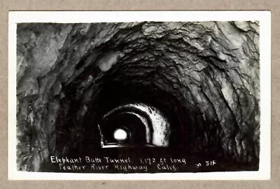 Feather River Highway California Elephant Butte Tunnel Real Photo Postcard • $3.25
