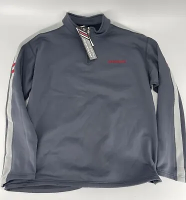 $74.99 • Buy Men's Descente Powerflex 1/4 Zip Fleece Jacket Charcoal Gray Size XL