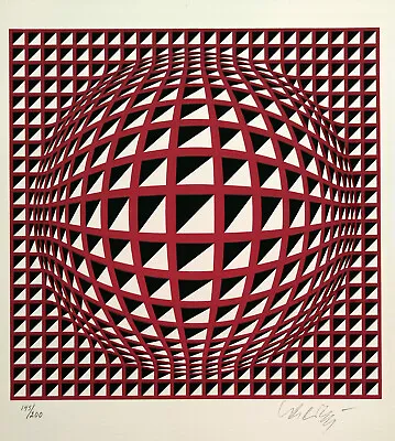 Victor Vasarely - Third Liten - Hand Signed / Numbered Screenprint • $864