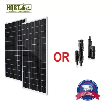 HQST 12V 10BB Monocrystalline Solar Panel 2 Pack-100W 200W Solar Panel • $150.49