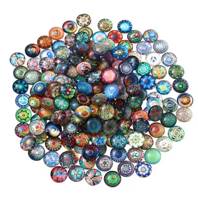 100pcs Tile Glass Mosaic Stones For Vases Cabochons Glass Beads For Vases 12mm • $10.44