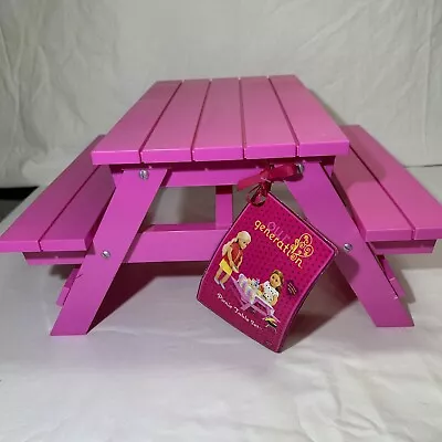 Our Generation  Pink Picnic Table For 18  Dolls (Table Only) NEW! • $16.99