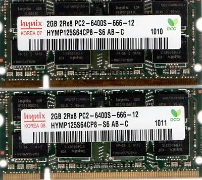 4GB (2x 2GB) Toshiba Satellite L500 L505 L505D L510 L515 L550 L555 DDR2 Memory • $41.98