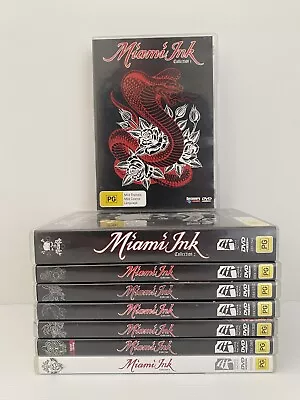 Miami Ink Collection 1 2 3 4 5 6 7 8 Complete DVD Set Region 4 Format Free Post • £27.89