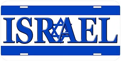 Israel Flag With Country Name Novelty Car Tag License Plate • $17.85