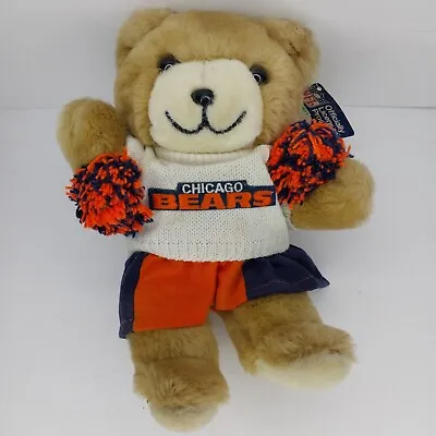 Vintage TRUDY Chicago Bears Cheerleader Plush Teddy Bear 10” - USA Ditka Sweater • $14.95