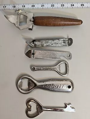 Lot 6 Vintage Beer Bottle Openers Labatt's Meister Brau Ironbridge Quick & Easy • $9.02