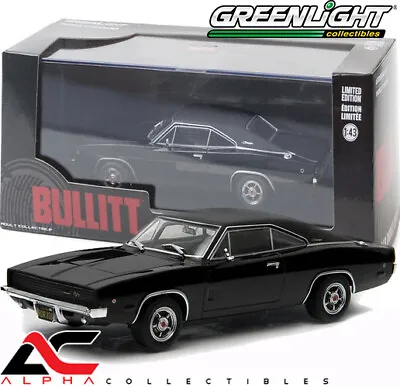 Greenlight 86432 1:43 1968 Dodge Charger R/t Black Steve Mcqueen  Bullitt  • $39.95