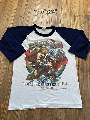 VTG 80's MOLLY HATCHET World Disaster TOUR CONCERT RAGLAN Shirt 1979 SM/M • $89.99