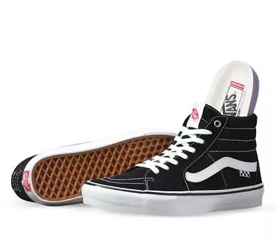 $114.95 • Buy Vans Shoes SKATE Sk8-Hi Black White US SIZE Skateboard Sneakers