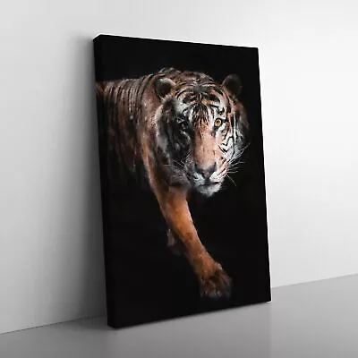 Prowling Tiger Canvas Wall Art Print Framed Picture Decor Living Room Bedroom • £29.95